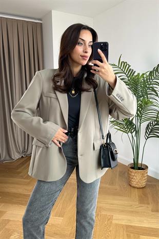 Exico ZR Haki Blazer Ceket