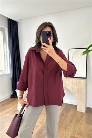 İntisa Bordo Basic Gömlek