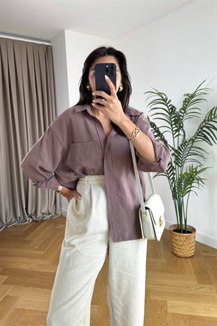 Mari Gül Kurusu Dökümlü Gömlek