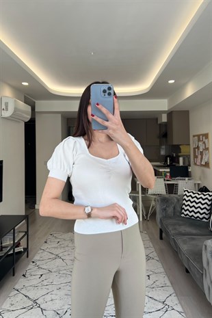 Beyaz Karpuz Kol Bluz