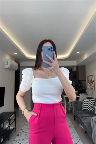 Beyaz Karpuz Kol Bluz