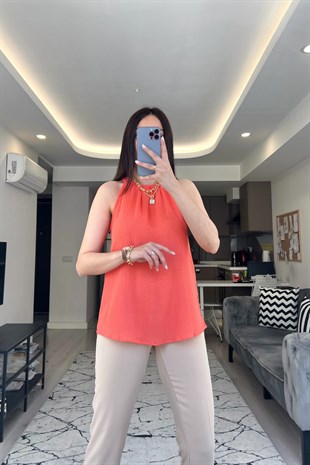 Jomf Yavru Ağzı Sıfır Kol Bluz
