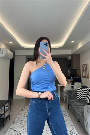 Nakd Mavi Tek Omuz Bluz