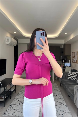 Orsay Pembe Önden Büzmeli Bluz