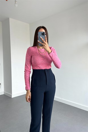 Pembe Renk Geçişli Bluz