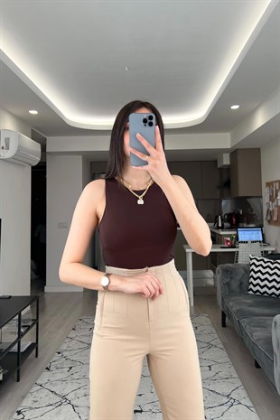 ZR Kahverengi Bodysuit