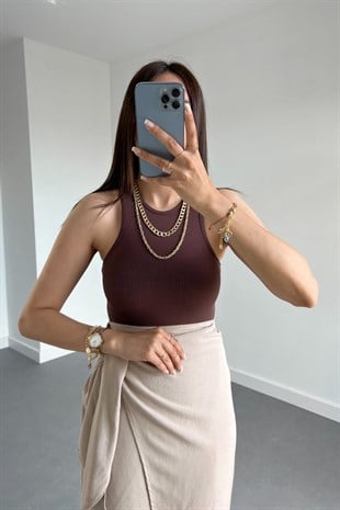 Zr Koyu Acı Kahve Bodysuit