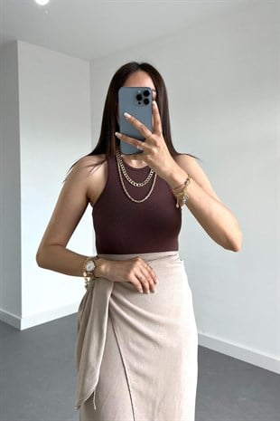 Zr Koyu Acı Kahve Bodysuit