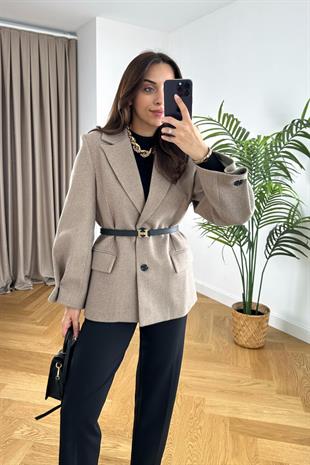 Fipsy Vizon Kaşe Blazer Ceket