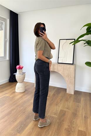 Monesa Koyu Antrasit Mom Fit Jean