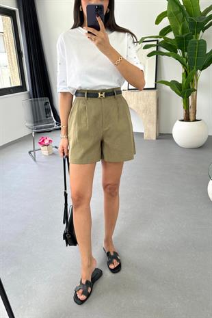Lonse Haki  Keten Şort