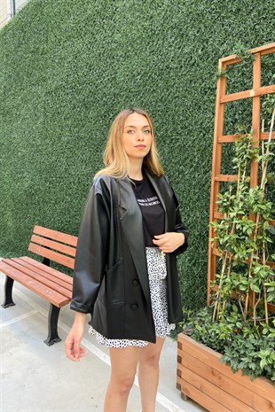 Deri Blazer Ceket