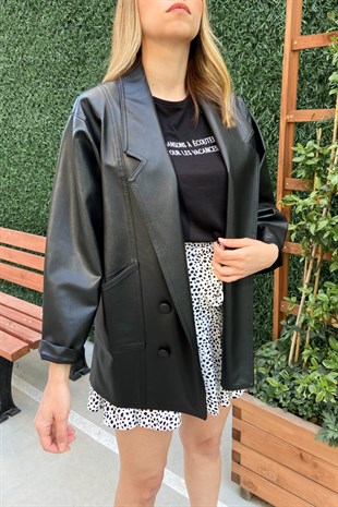 Deri Blazer Ceket