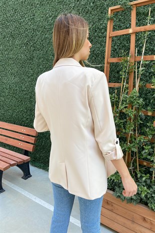 Ekru Blazer Ceket