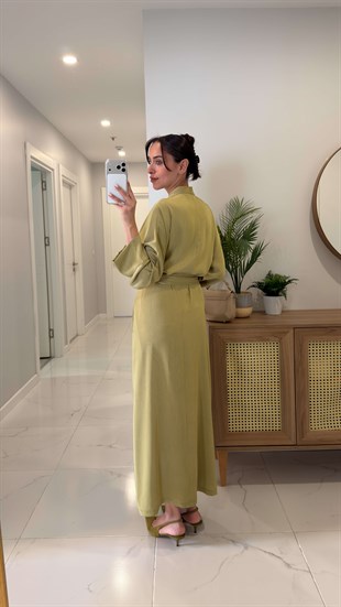 Chisra Haki Kimono Saten Elbise