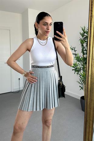 Basic Beyaz Halter Yaka Atlet