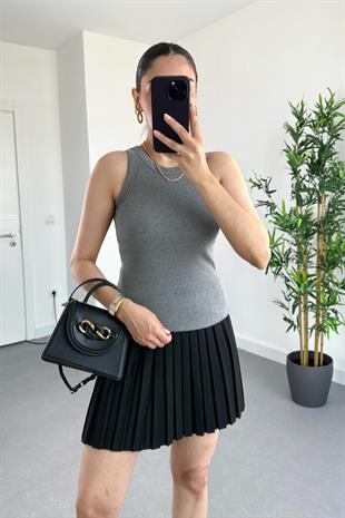 Basic Gri Halter Yaka Atlet