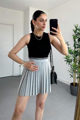 Basic Siyah Halter Yaka Atlet