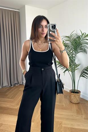 Ove Siyah Biyeli U Yaka Atlet