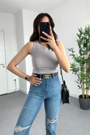 Unde Gri Double Kumaş Atlet