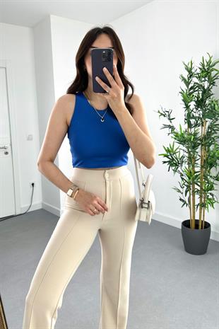 Unde Saks Mavi Double Kumaş Atlet