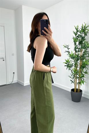 Unde Siyah Double Kumaş Atlet