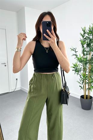 Unde Siyah Double Kumaş Atlet