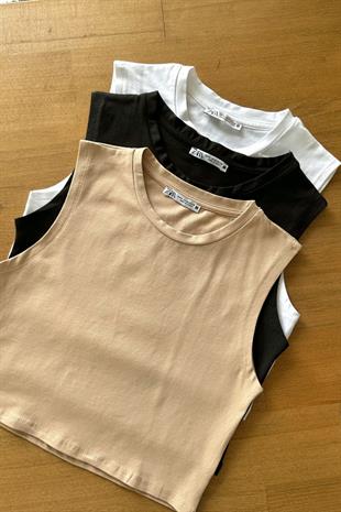 Zr Kahve Basic Crop Top