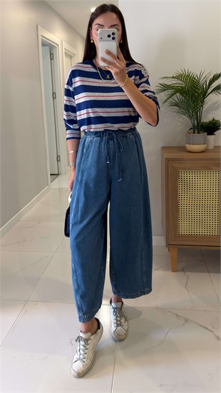 CS Sedra Mavi Barrel Kesim Denim Pantolon