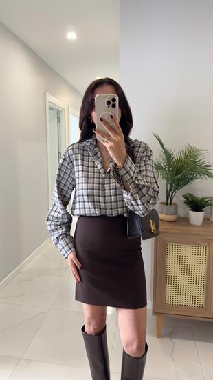 Cuny Bej Lacivert Oduncu Gömlek