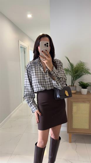 Cuny Bej Lacivert Oduncu Gömlek