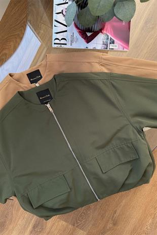 MD Demons Camel Cep Detaylı Bomber Ceket