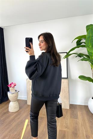 ZR Antrasit Bisitklet Yaka Canada Sweatshirt