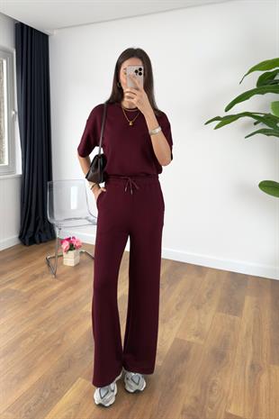 Davinna Oysh Bordo Beli Bağlamalı İkili Takım