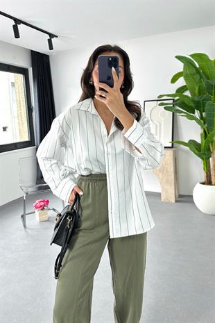 Noly Siyah Çizgili Gömlek