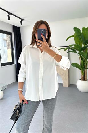 Adresa Beyaz Basic Gömlek