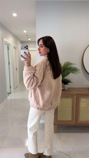 Dellas Bej Peluş Ceket