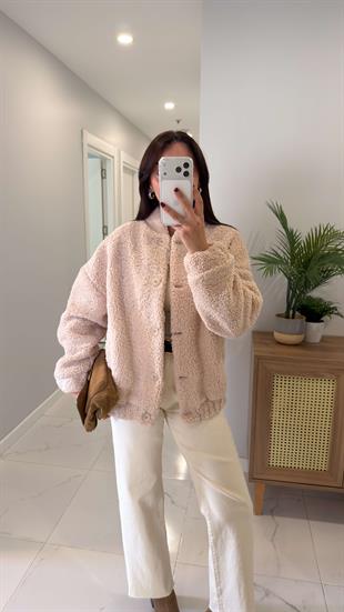 Dellas Bej Peluş Ceket