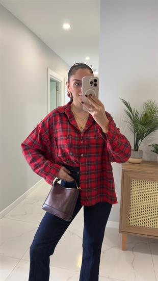 Denwera Kırmızı Lazer Kesim Gömlek