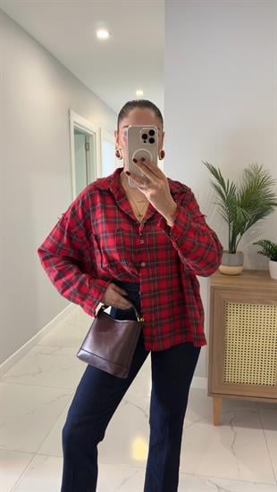 Denwera Kırmızı Lazer Kesim Gömlek