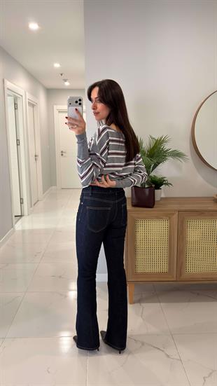 Dilvin Gosse Lacivert Düşük Bel Bootcut Jean