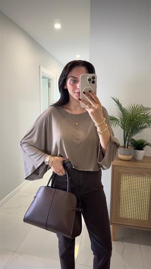 Dilvin Juska Vizon Pelerin Bluz