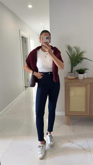 Dilvin Lori Koyu Lacivert Skinny Jean