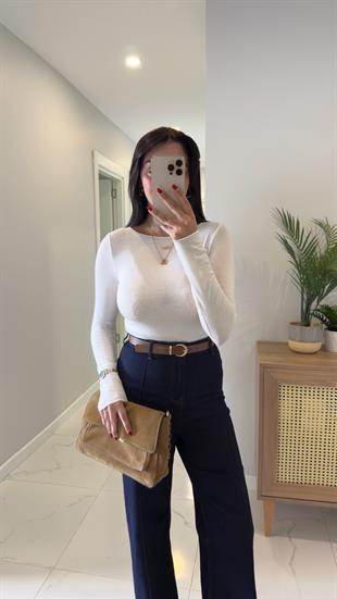 Dilvin Nora Ekru Kaşmir Bluz