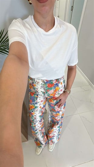 Dlvin Cenrs Ekru Basic Tişört