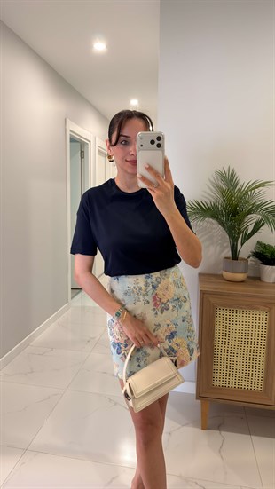 Dlvin Cenrs Koyu Lacivert Basic Tişört