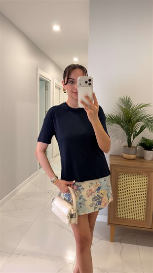 Dlvin Cenrs Koyu Lacivert Basic Tişört