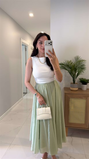 Dlvin Rinla Ekru Büzgülü Kayık Yaka Bluz