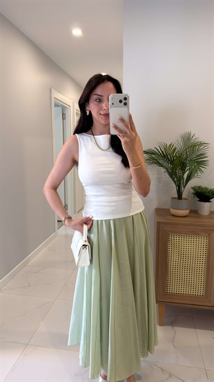 Dlvin Rinla Ekru Büzgülü Kayık Yaka Bluz