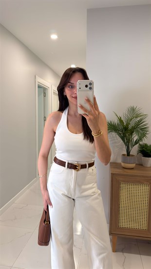 Dlvn Kennis Ekru Halter Yaka Atlet